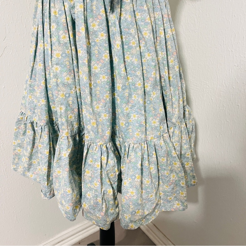 Anthropologie Mable Med Floral Print Puff Sleeve Babydoll Pleated Line Dress EUC - Picture 5 of 11